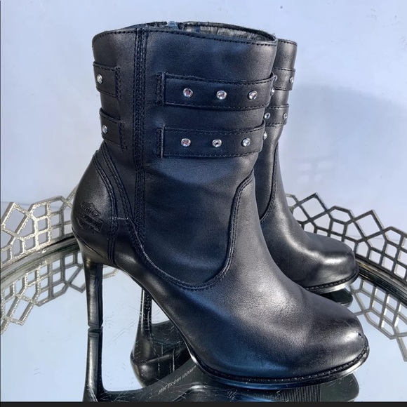 Harley-Davidson Shoes - Harley Davidson Boots Rhinestones Stillettos #G5
